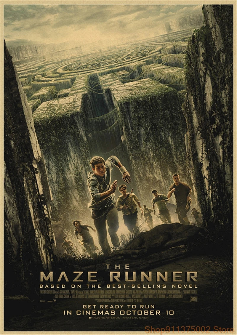 The Maze Runner Kraft Paper Movie Poster Wall Art Home Poster Print Modular For Living Room