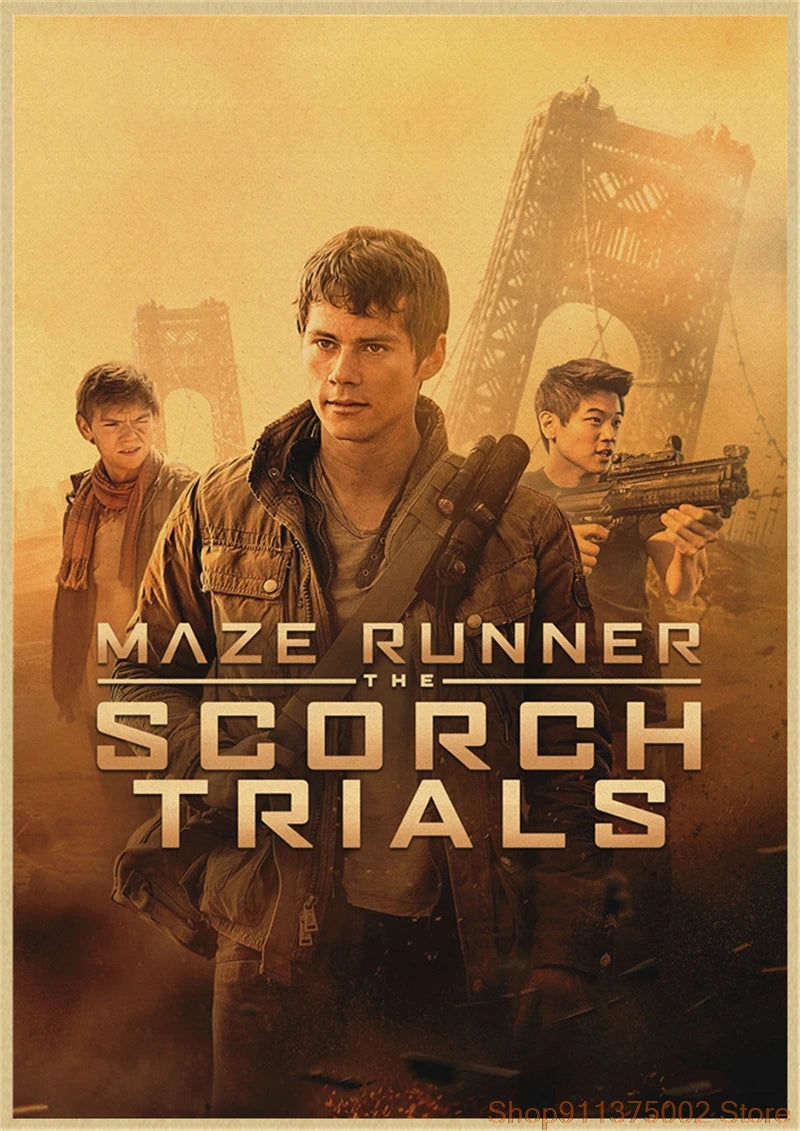 The Maze Runner Kraft Paper Movie Poster Wall Art Home Poster Print Modular For Living Room