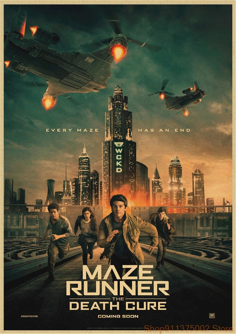 The Maze Runner Kraft Paper Movie Poster Wall Art Home Poster Print Modular For Living Room