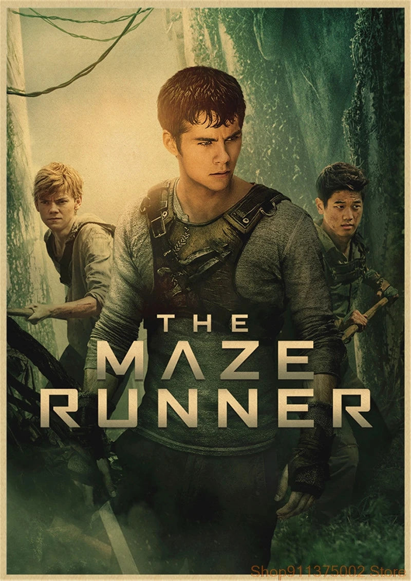 The Maze Runner Kraft Paper Movie Poster Wall Art Home Poster Print Modular For Living Room