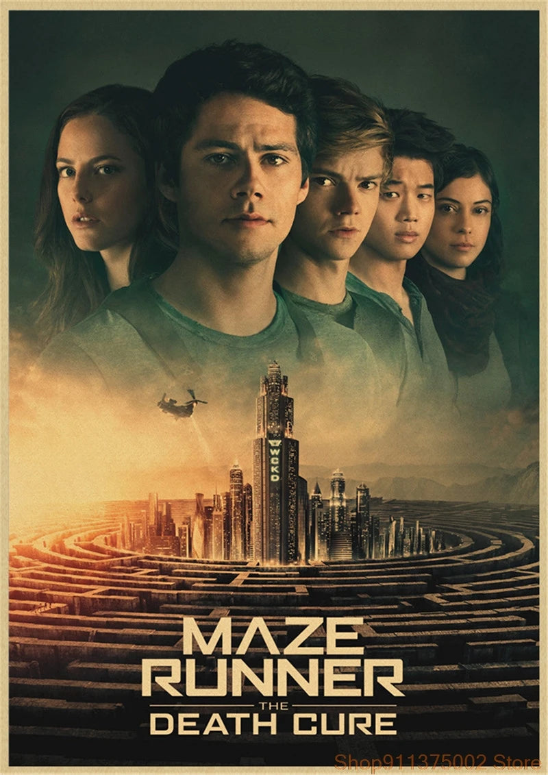 The Maze Runner Kraft Paper Movie Poster Wall Art Home Poster Print Modular For Living Room