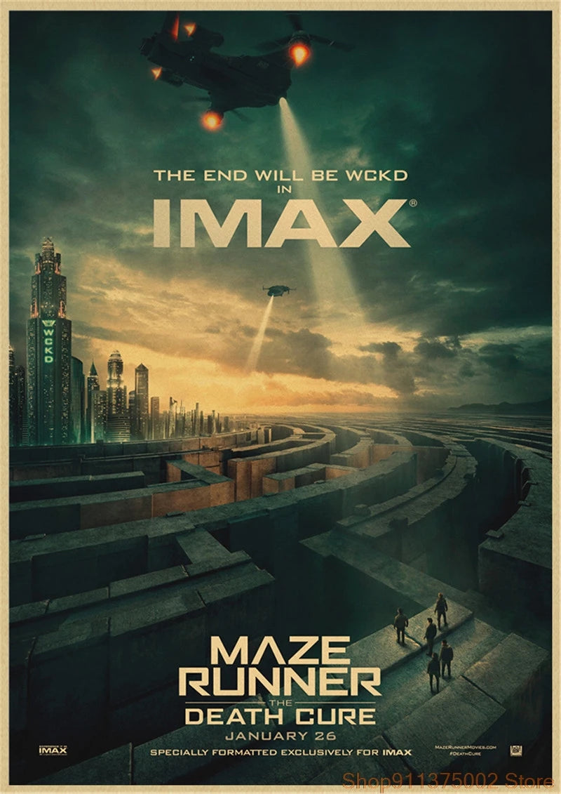 The Maze Runner Kraft Paper Movie Poster Wall Art Home Poster Print Modular For Living Room