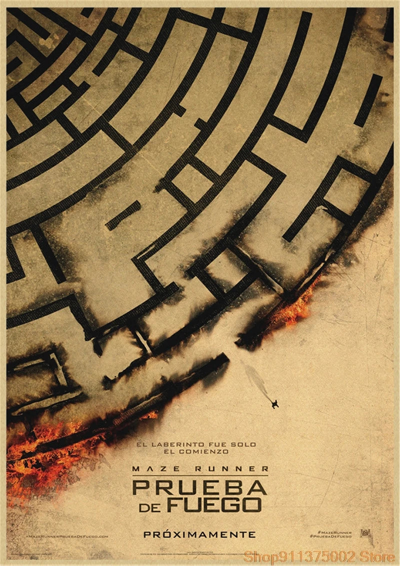 The Maze Runner Kraft Paper Movie Poster Wall Art Home Poster Print Modular For Living Room