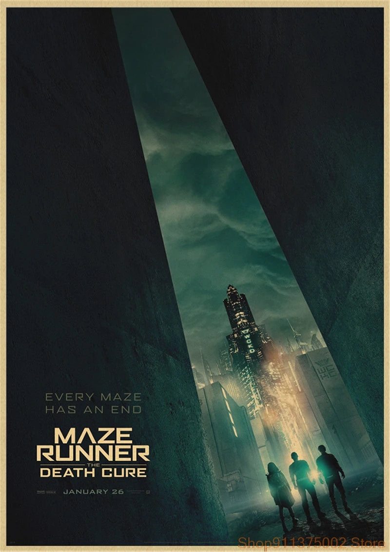 The Maze Runner Kraft Paper Movie Poster Wall Art Home Poster Print Modular For Living Room