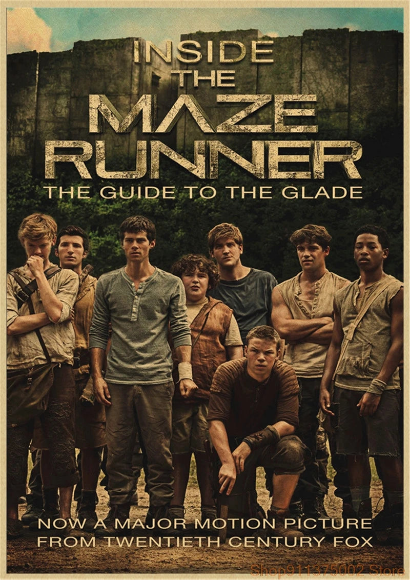 The Maze Runner Kraft Paper Movie Poster Wall Art Home Poster Print Modular For Living Room