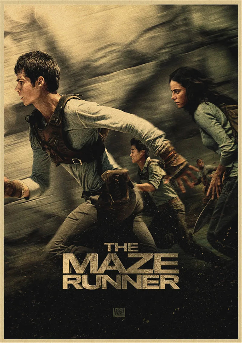 The Maze Runner Kraft Paper Movie Poster Wall Art Home Poster Print Modular For Living Room