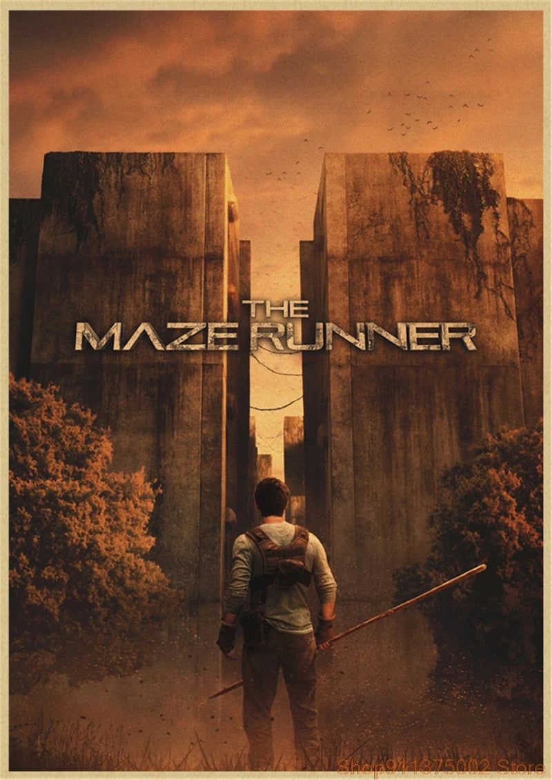 The Maze Runner Kraft Paper Movie Poster Wall Art Home Poster Print Modular For Living Room