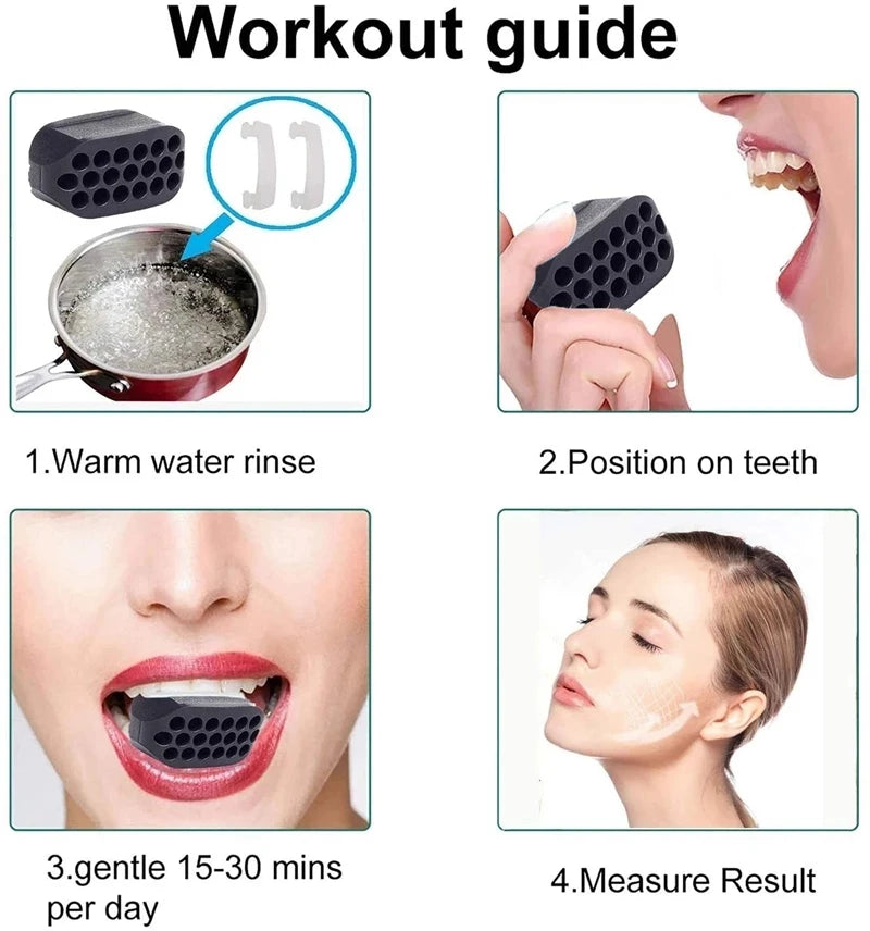 Silica Gel Face Fitness Ball Jaw Exerciser Facial Toner Reduce Double Chin Relax Ball Gym Fitness Training Jaw Simulator