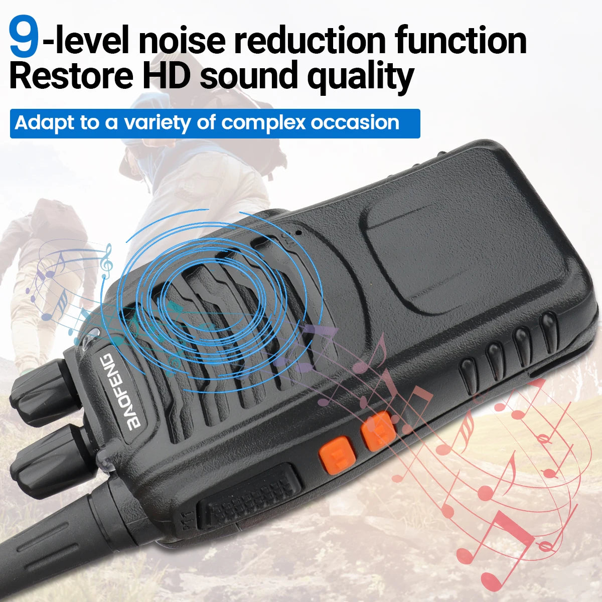 2/4PCS Baofeng BF-888S Pro Walkie Talkie Wireless Copy Frequency Long Range Portable Upgrade BF 888S Ham Two Way Radio Hunting