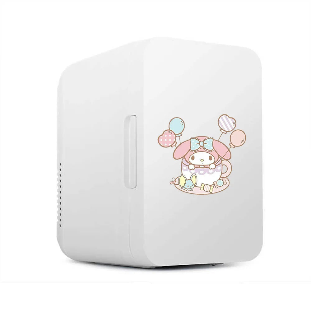 8L 12V Car Refrigerator Hello Kitty Cinnamoroll Mini Freezer Car Freezer Cooler Warmer Fridge Portable Traveli Cebox Household