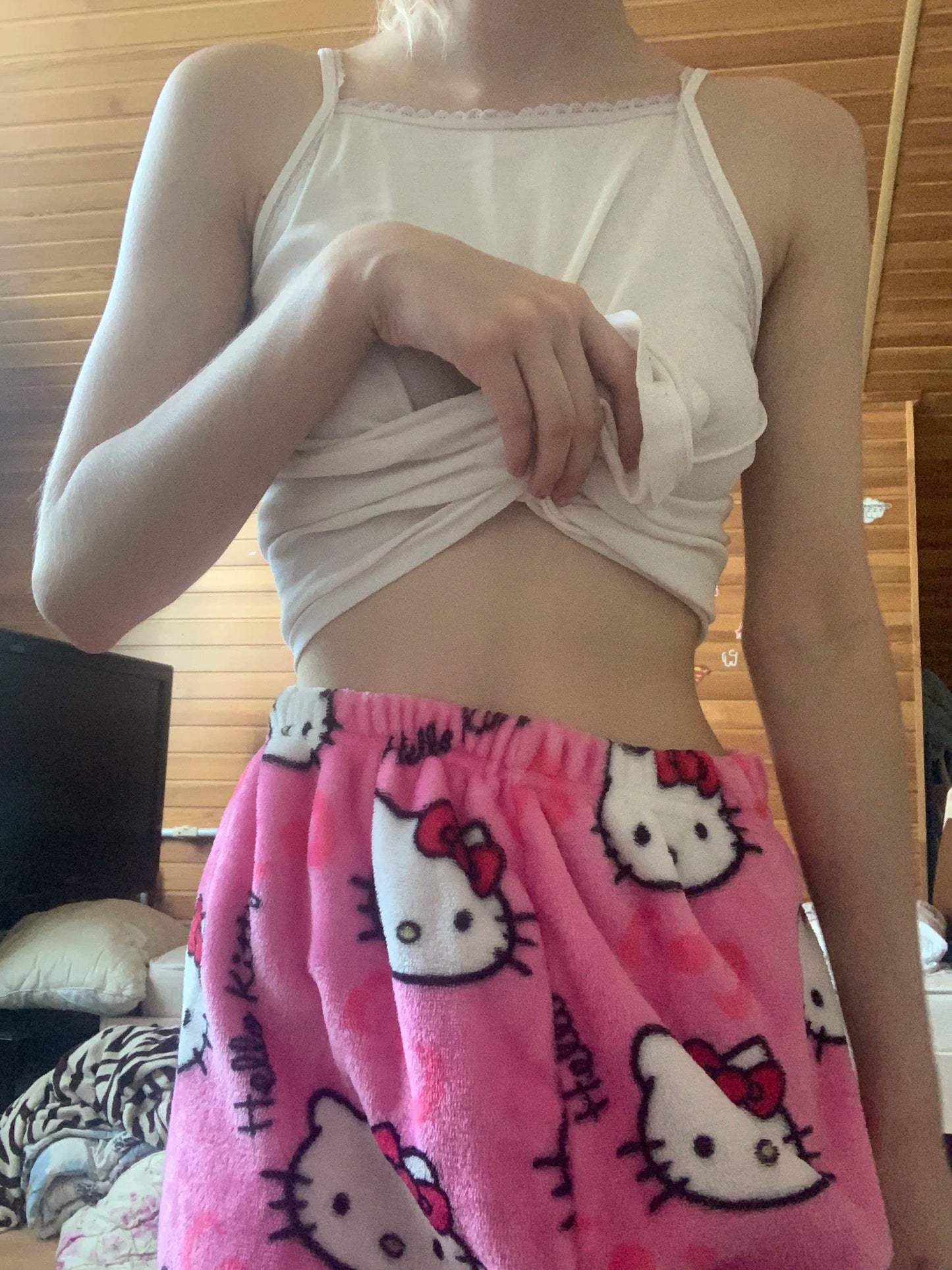 Y2K Hello Kitty Pajamas Pants Sanrio Anime Women's Pajama Pants Cartoon Couple Home Sleepwear Trousers Leisure Home Clothing