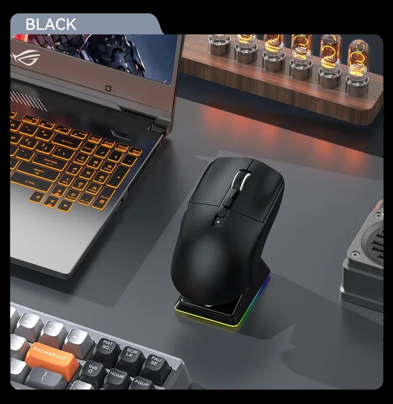 Attack Shark X6 PAW3395 2.4G Wireless Bluetooth Mouse Tri-Mode Connectivity  RGB Touch Magnetic Charging Dock Macro Gaming Mouse