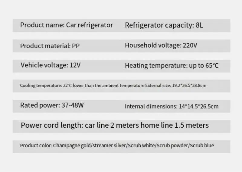 8L 12V Car Refrigerator Hello Kitty Cinnamoroll Mini Freezer Car Freezer Cooler Warmer Fridge Portable Traveli Cebox Household