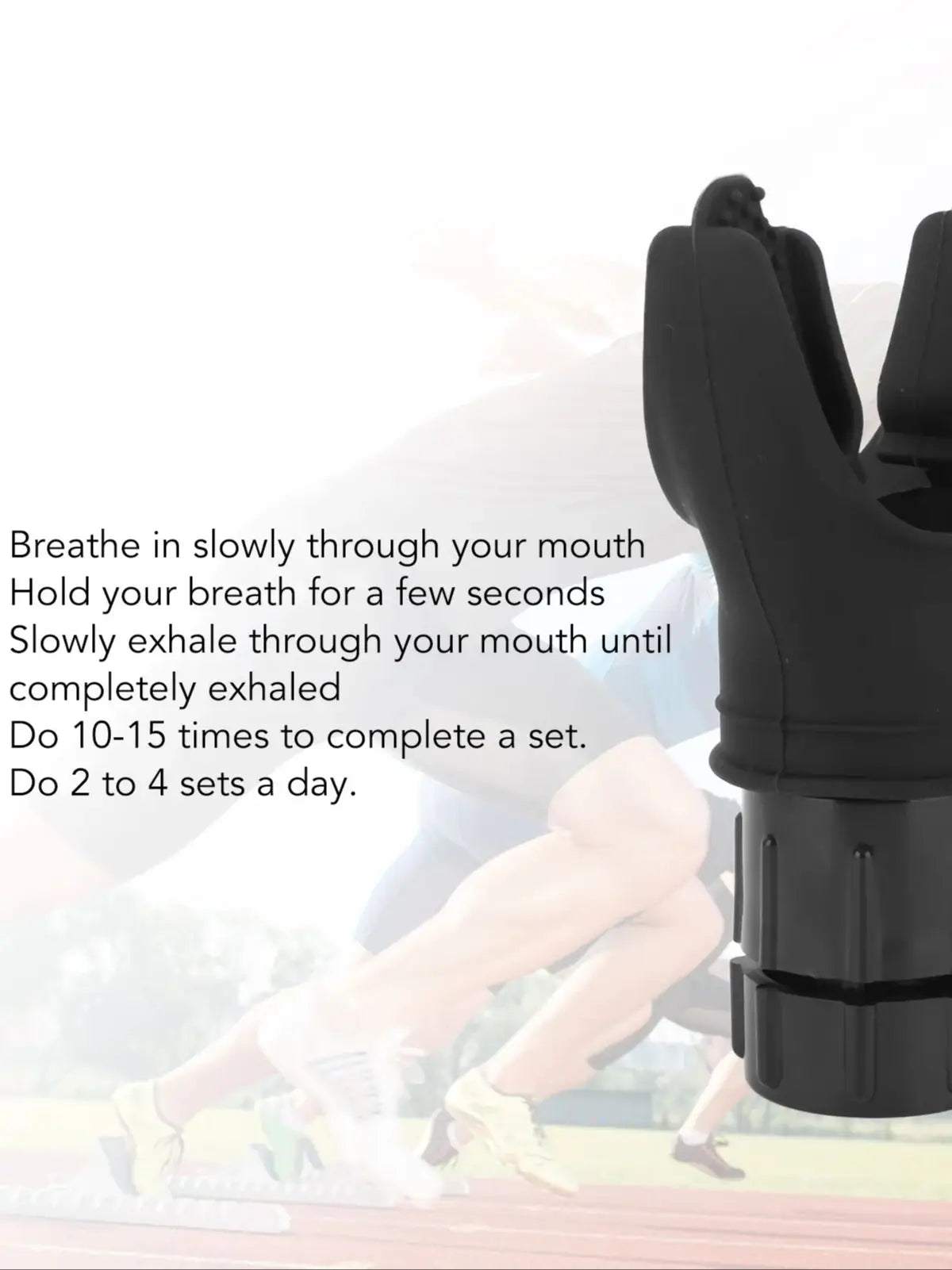 Breathing Exercise Device Adjust Resistance Improve Lung Capacity Handheld Lung Expansion Training Tool