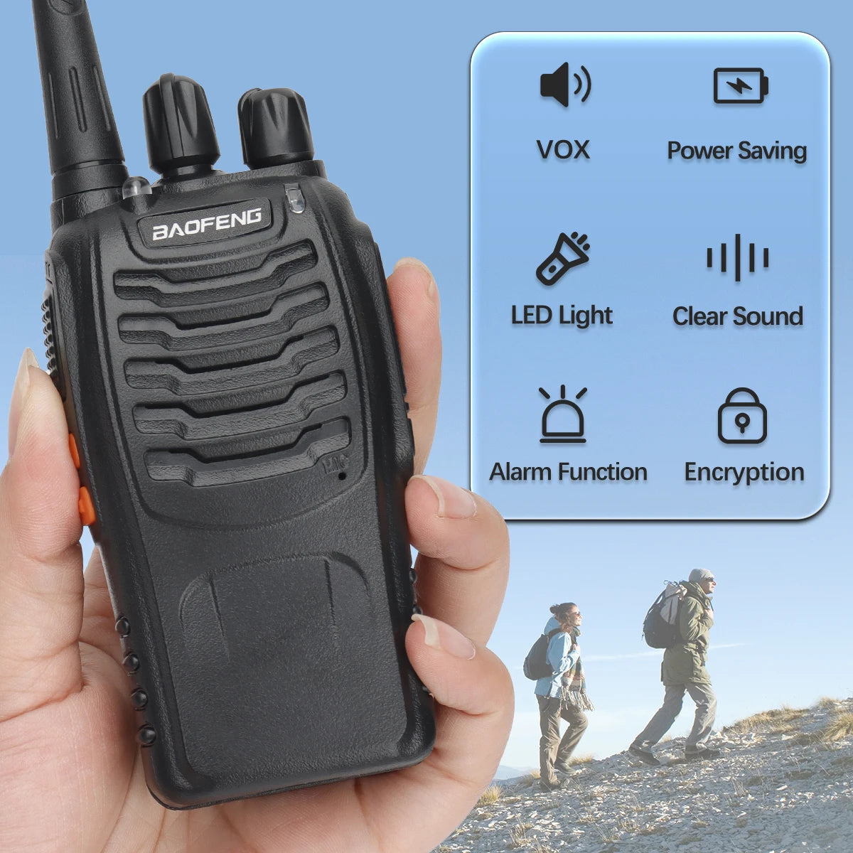 2/4PCS Baofeng BF-888S Pro Walkie Talkie Wireless Copy Frequency Long Range Portable Upgrade BF 888S Ham Two Way Radio Hunting