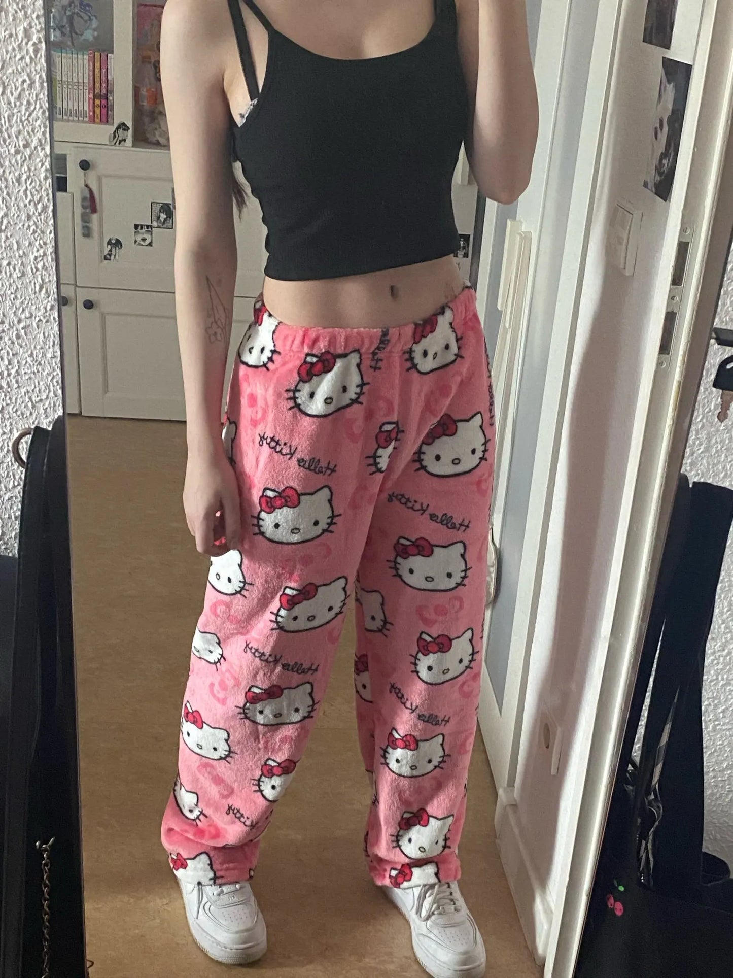 Y2K Hello Kitty Pajamas Pants Sanrio Anime Women's Pajama Pants Cartoon Couple Home Sleepwear Trousers Leisure Home Clothing