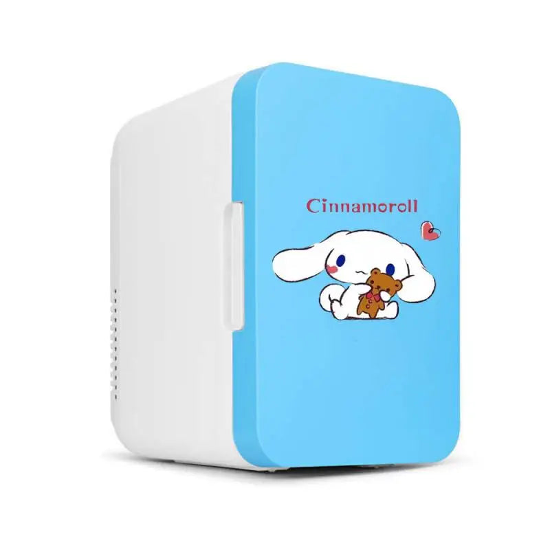 8L 12V Car Refrigerator Hello Kitty Cinnamoroll Mini Freezer Car Freezer Cooler Warmer Fridge Portable Traveli Cebox Household