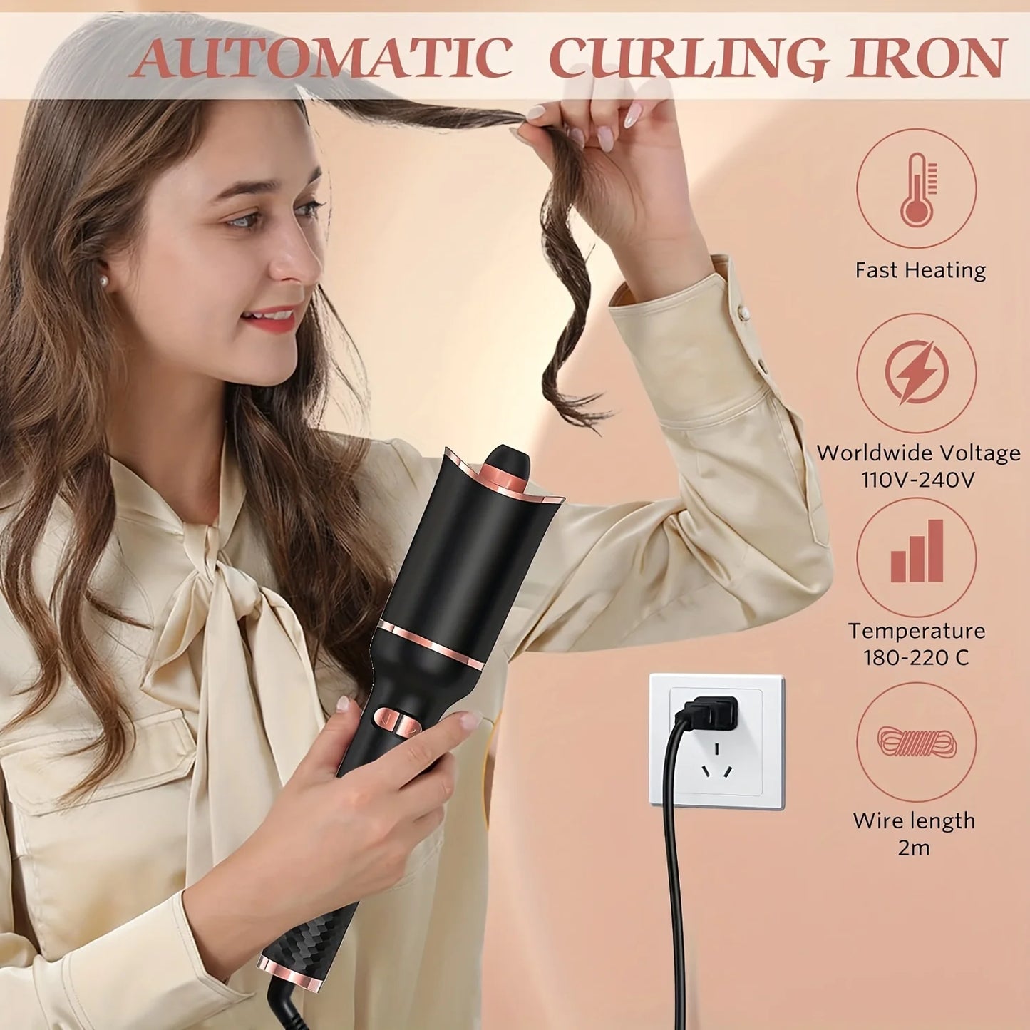 Automatic Hair Curler Auto Hair Curling Iron Ceramic Rotating Air Curler Air Spin Wand Styler Curl Machine Magic Hair Curler