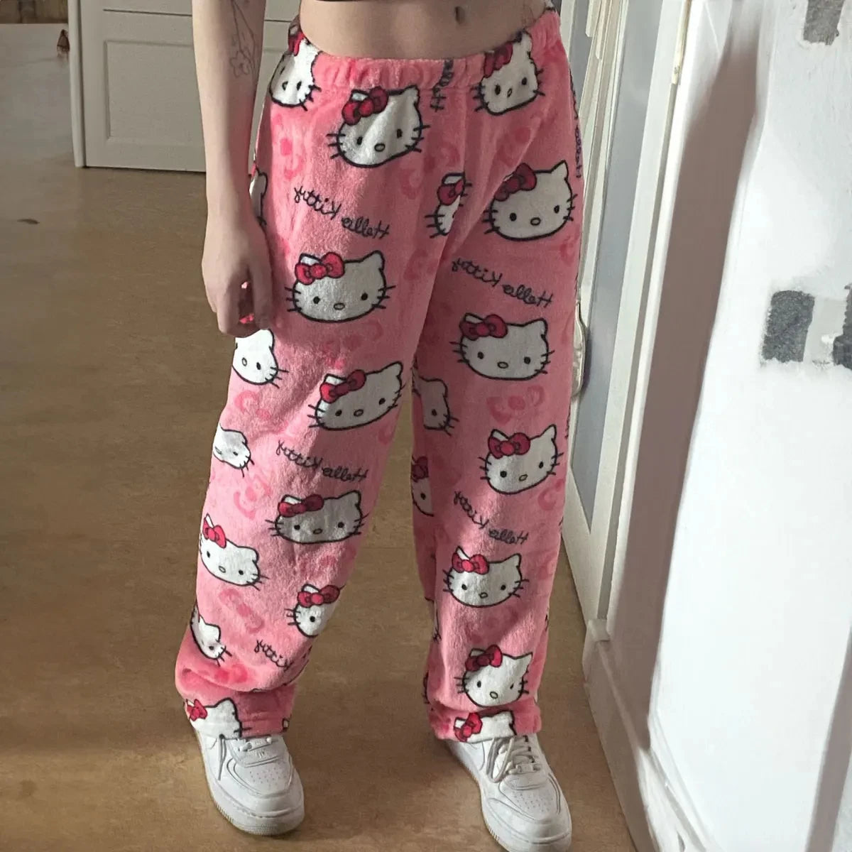 Y2K Hello Kitty Pajamas Pants Sanrio Anime Women's Pajama Pants Cartoon Couple Home Sleepwear Trousers Leisure Home Clothing