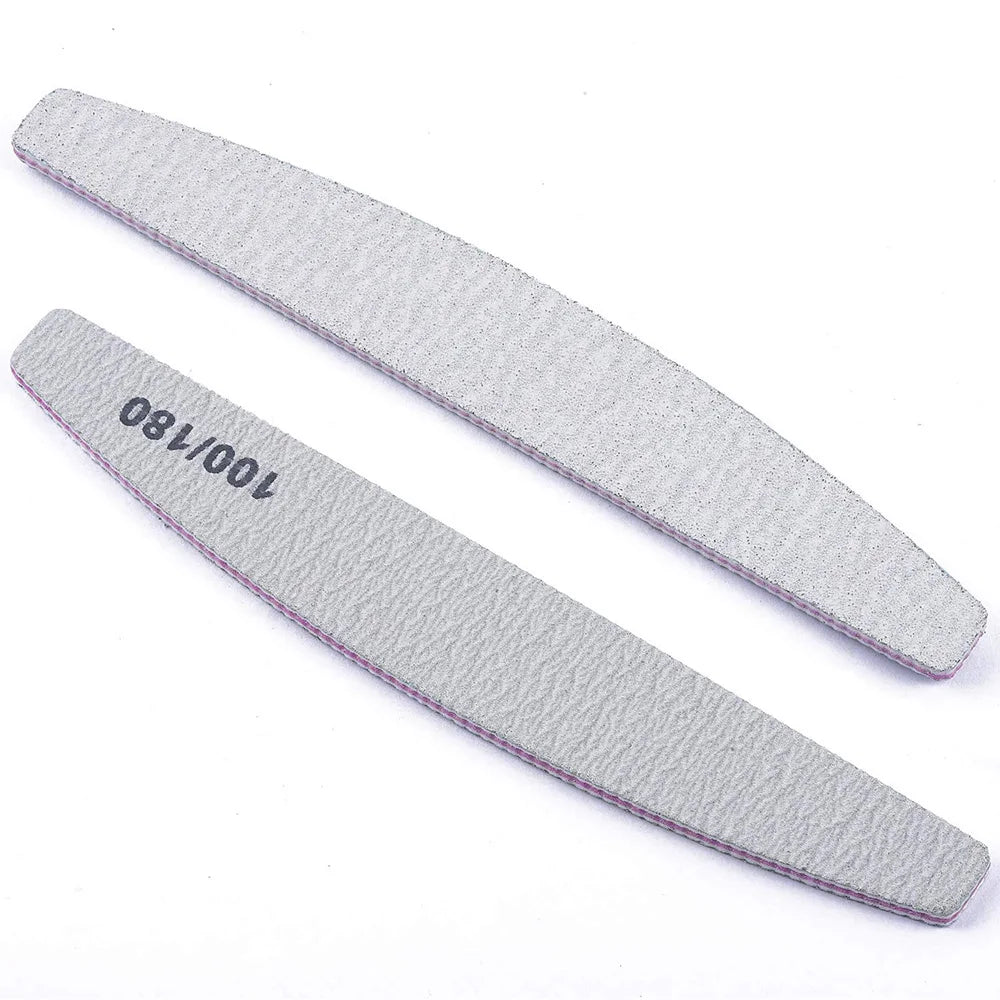 5Pcs/Lot Nail File Mix Color Limas 80/100 Grit Professional Sandpaper Cuticle Remover Buffer Files Manicure Tool Set